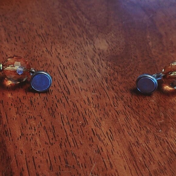 Large Faux Amber Beaded Necklace with Unique Clasp ~ Very Vintage - Picture 5 of 7